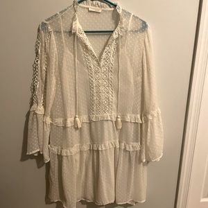 White Love Stitch Dress